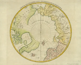 Az Északi-sark körüli országok harminc fokos térképe, Clement Cruttwell (1743-1808) „Atlas to Cromwell