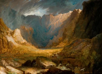 Llyn Idwal, Észak-Wales, 1810-1850.