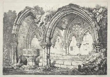 Régi épületek és vidéki nyaralók sorozata Észak-Angliában: a Kirkham Abbey része