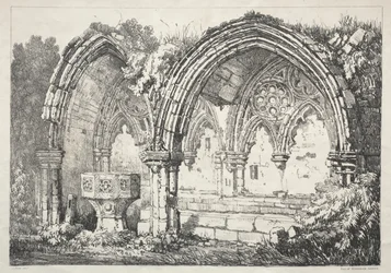Régi épületek és vidéki nyaralók sorozata Észak-Angliában: Kirkham Abbey része, 182