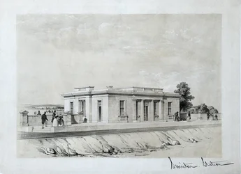 Swinton Station, c1840 (színezett litográfia papíron)