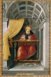 Szent Ágoston cellájában Alessandro di Mariano dei Filipepi festménye Sandro Botticellitől (1445-1510). Tempera vászonra
