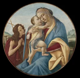 Szűzanya és gyermeke a fiatal Keresztelő Szent Jánossal, 1490 körül (tempera és olaj, fa)