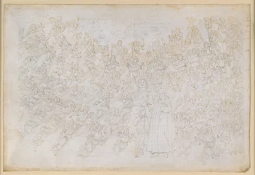 A Divina Commedia, Paradiso XXVIII. A kilencedik szféra (Kristályég vagy Primum Mobile): Dante Istent vakítóan ragyogó pontként látja, amelyet angyalkórusok vesznek körül; Beatrice elmagyarázza a szféra hierarchiáját és hatóerőit