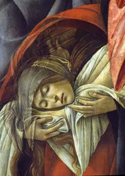 Siralom a halott Krisztus felett, Mária Magdolna részlete, 1490-1500, a 44244 részlete