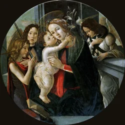 A Madonna és a gyermek Szent Jánossal és két angyallal.
