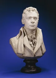 Robert Fulton mellszobra (festett vakolat)