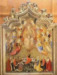 Szűz mennybemenetele, Sano Di Pietro (1406-1481), A felső rész részlete