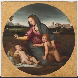 Madonna és gyermek az ifjú Szent Jánossal, 1500 körül (olaj, fa)