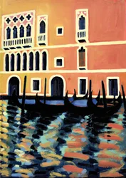 Canal Grande I (olaj, kártya)