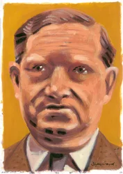 Evelyn Waugh, 2008 (olaj, papír)