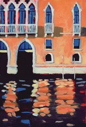 Palazzo, Velence (olaj a kártyán)