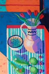 Csendélet # , 2025 (akril, tábla)