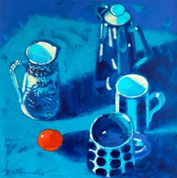 Csendélet #47, 2025 (akril, karton)