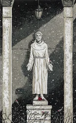 Szent Ferenc a hóban, 2023 (festmény)