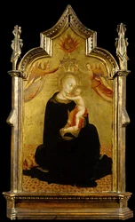 Madonna és gyermeke angyalokkal, kb. 1445-50.