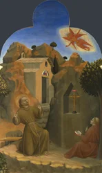 Szent Ferenc megbélyegzése a Borgo del Santo Sepolcro oltárképről, 1437-1444