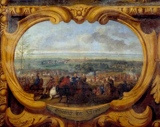II. Bourbon Lajos, Conde hercege (Bourbon-Conde) (Grand Conde) akciói (1621-1686), Vitry-i csata részletei – Le Conte Megváltó festménye (Leconte, Le Comte, Lecomte) (1659-1694) 17. századi Chantilly, Musee Conde