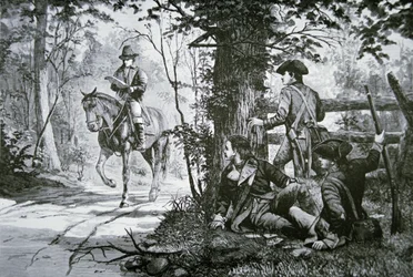 John Andre őrnagy elfogása (litho)