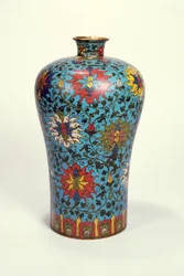 Váza (cloisonne zománc)