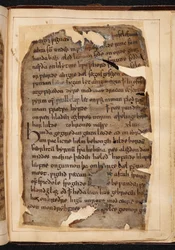 Beowulf oldala fóliókból, amelyeket néha „Nowell-kódexnek” hívnak