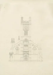 Burton-upon-Trent – Szentháromság-templom: rajz, nd [?1820-as évek] (rajz)