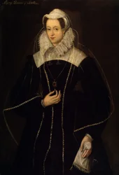 Mary (1542-87) Queen of Scots (oil on panel)