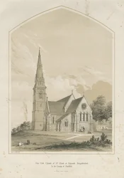 Pensnett Church – „Szent Márk templom”: színezett litográfia, és [ (nyomtatás)