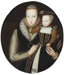 Lady Catherine Grey és fia, Edward portréja (olaj, vászon)