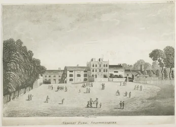 Sedgley Park School: aquatinta metszet, nd [c 1797] (nyomtatás)