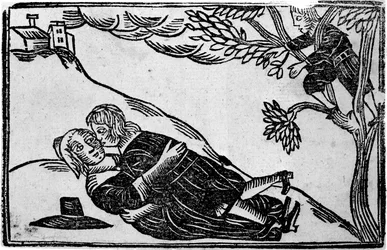 Két ember szex közben, az „A Book of Roxburghe Ballads” című könyvből