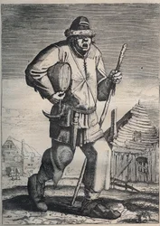 Tintakereskedő - flamand gravírozás
