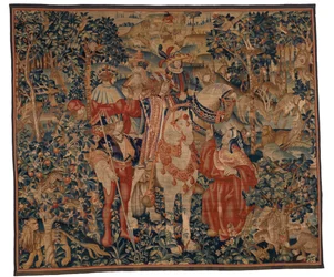Tapestry, Alexander and Diogenes, late 15th-early 16th century (wool & silk)