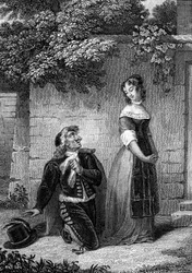 Jean-Baptiste Poquelin dit Moliere (Jean Baptiste Poquelin) „” munkáiból” metszett nők iskolája