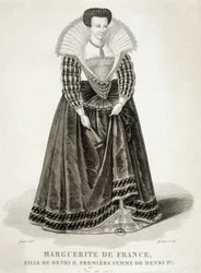 Valois Margit, Margot királyné néven ismert (1553-1615), Navarra királynéja, IV. Henrik első felesége portréja