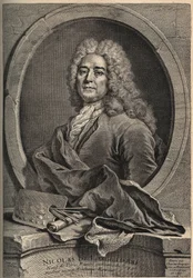 Nicolas de Largillierre (Largillier) portréja (1656-1746) francia festő, Dupuis metszet Gueuslain festménye után