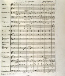 "Paulus" partitúrájának első oldala, op. 36, Felix Mendelssohn (litho)
