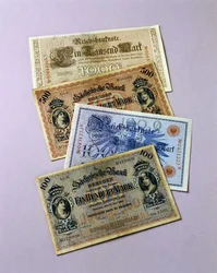 Forgalomban lévő német bankjegyek 1876-1917 között (színes litó)