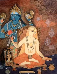 Hindu szerzetes (színes litográfia)