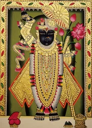 Lord Shrinathan Nathdwaran miniatűr festmény papírra