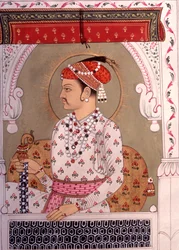 Miniatűr festmény király, Rajasthan, India