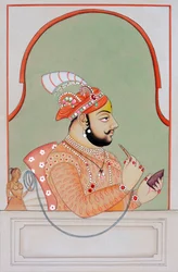 Maharana Jagat Singh Udaipur miniatűr festménye