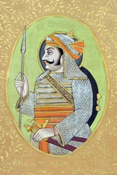 Maharana Pratap Singh miniatűr festménye