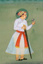 Jahangir mogul császár miniatűr festménye