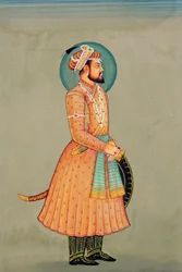 Shah Jahan mogul császár miniatűr festménye