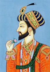 Shah Jahan mogul császár miniatűr festménye
