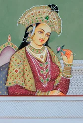 Mumtaz Mahal mogul királynő miniatűr festménye