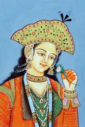 Mumtaz Mahal mogul királynő miniatűr festménye