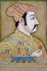 Akbar mogul miniatűr festménye