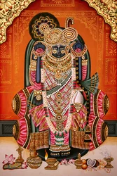 Shri Bankey Bihari miniatűr festészet, Vrindávan, Mathura, India